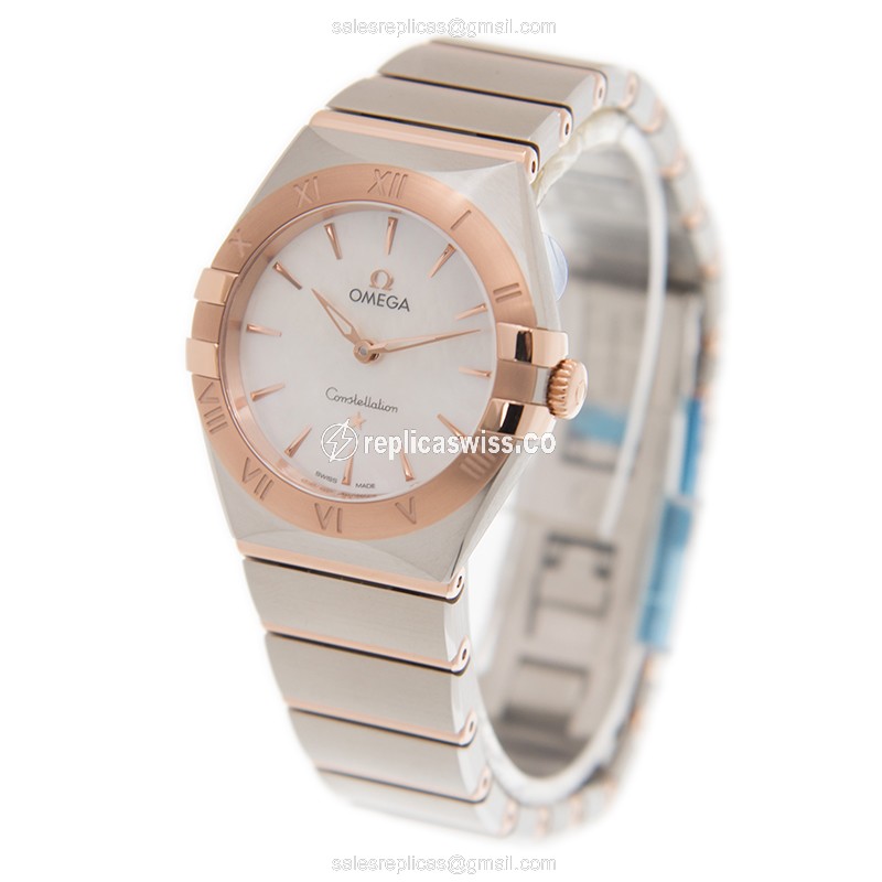 Omega 131.20.28.60.05.001 CONSTELLATION Quartz 18kt Rose Gold & Steel