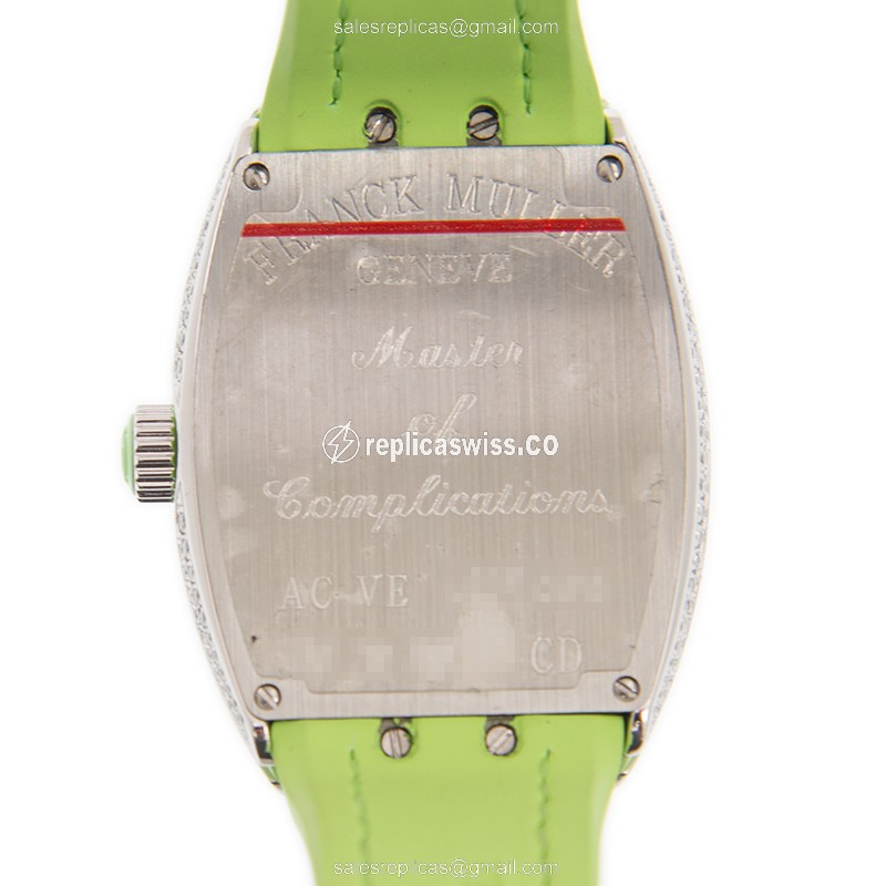 Franck Muller V 32 QZ D CD (AC.VE) VANGUARD Quartz Stainless Steel & Diamonds