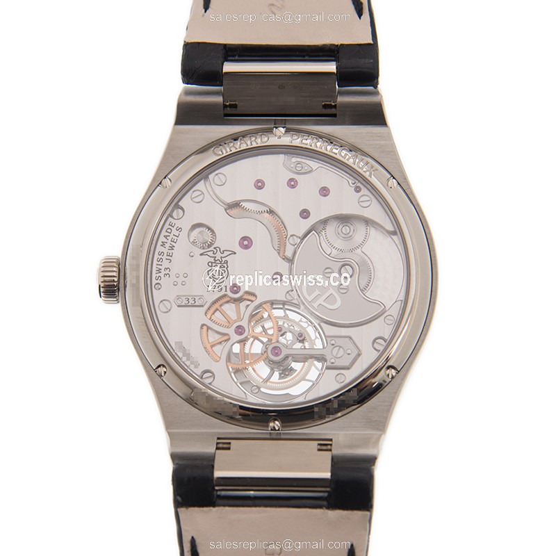 Girard Perregaux 99105-41-232-BB6A LAUREATO Automatic 18kt White Gold & Steel