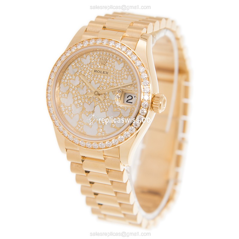 Rolex 278288RBRBUTTERFLY LADY DATEJUST Automatic 18kt Gold & Diamond