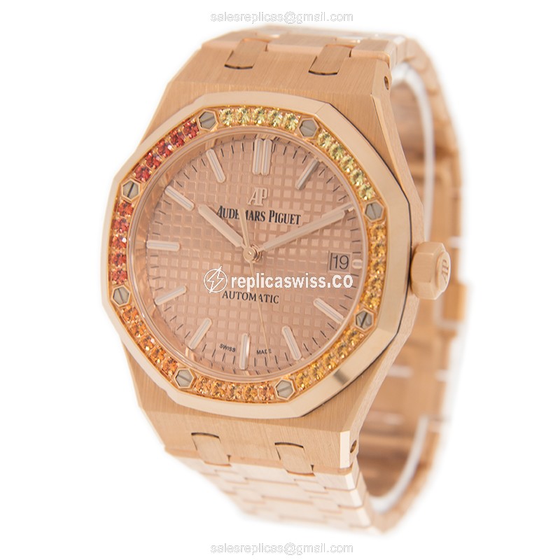 Audemars Piguet 15451OR.YY.1256OR.01 ROYAL OAK Automatic 18kt Rose Gold & Diamonds