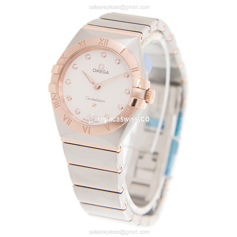 Omega 131.20.28.60.52.001 CONSTELLATION Quartz 18kt Rose Gold & Steel