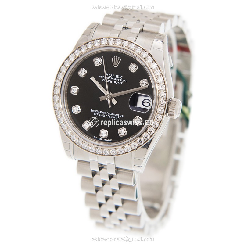 Rolex 178384GBK_J DATEJUST Automatic 18kt White Gold & Diamond & Steel