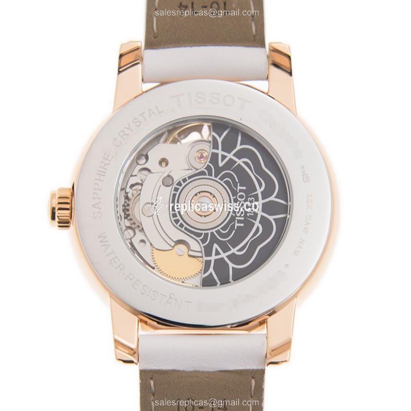 Tissot T050.207.37.017.04 LADY HEART Automatic 18kt Rose Gold & Steel