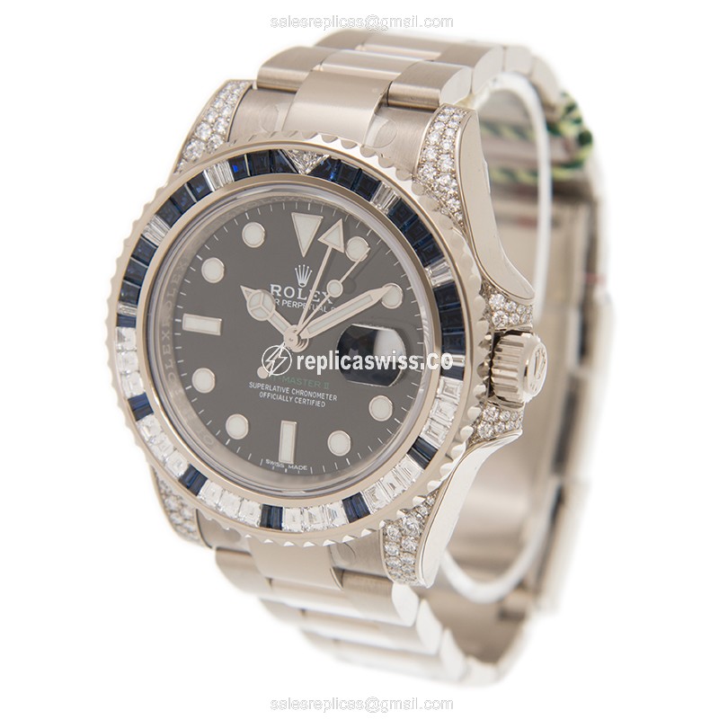 Rolex 116759SA GMT-MASTER II Automatic 18kt White Gold & Diamond