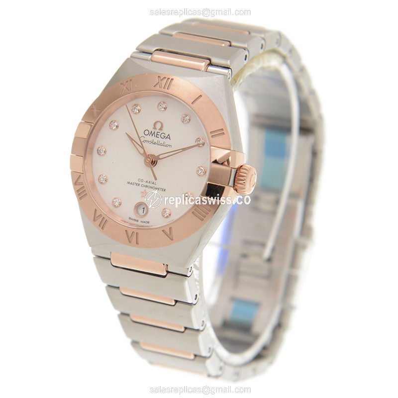 Omega 131.20.29.20.52.001 CONSTELLATION Automatic 18kt Rose Gold & Steel