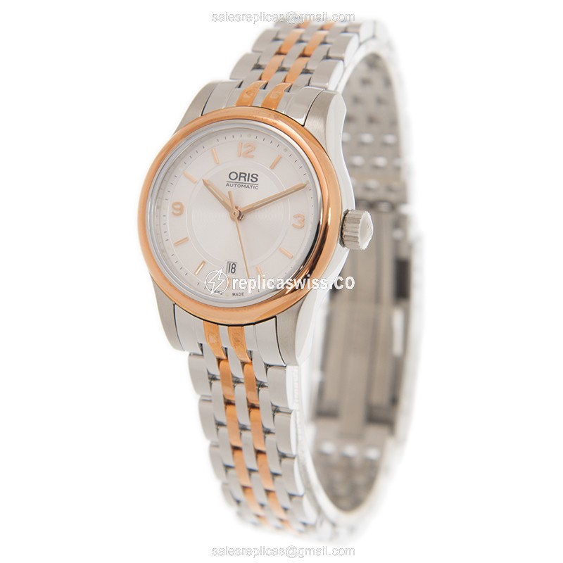 Oris 561 7650 4331( 8 14 63) CLASSIC DATE Automatic Gold-Plated & Stainless Steel
