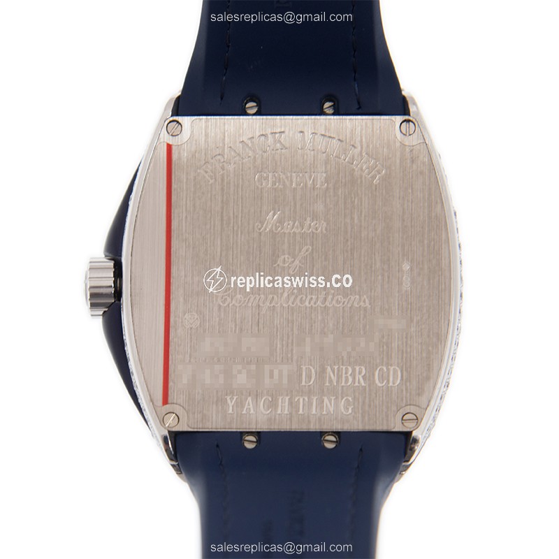 Franck Muller V 45 SC DT D NBR CD YACHTING (OG.BL) VANGUARD Automatic 18kt White Gold & Diamond