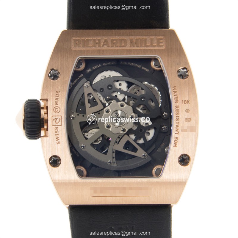 Richard Mille RM023-RG-MED-BK STRAP Automatic 18kt Rose Gold & Diamonds