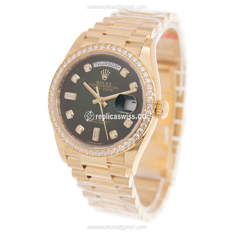 Rolex 128348RBR-0035 DAY-DATE Automatic 18kt Gold & Diamond