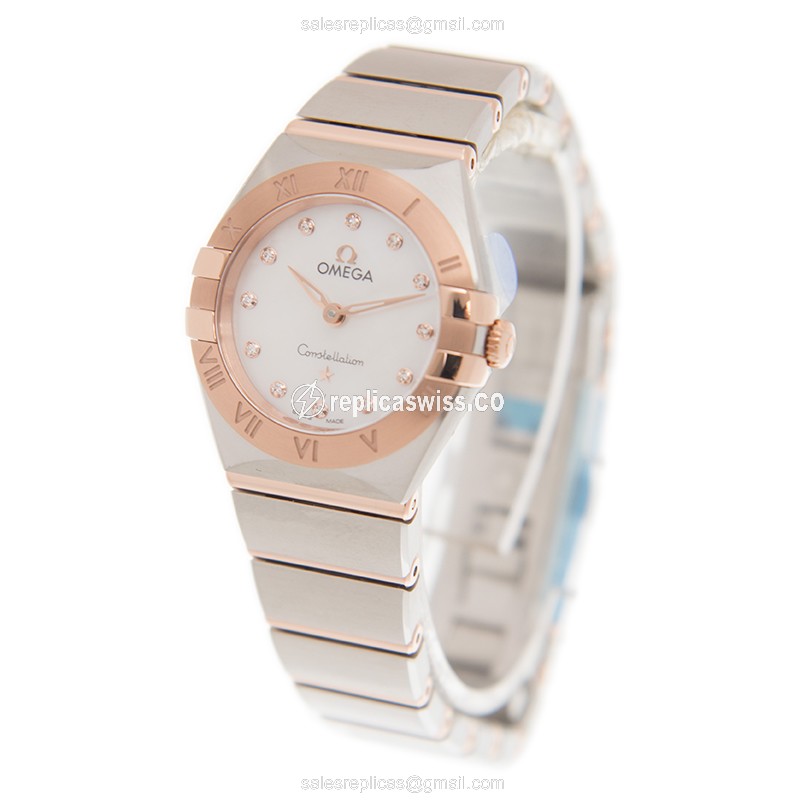Omega 131.20.25.60.55.001 CONSTELLATION Quartz 18kt Rose Gold & Steel