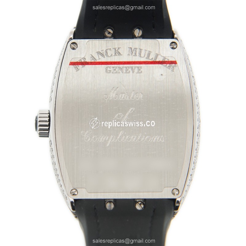 Franck Muller V 32 QZ D (AC.NR) VANGUARD Quartz Stainless Steel & Diamonds
