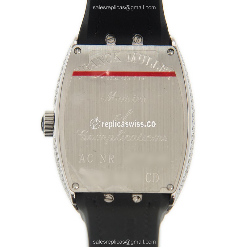 Franck Muller V 32 QZ D CD (AC.NR) VANGUARD Quartz Stainless Steel & Diamonds
