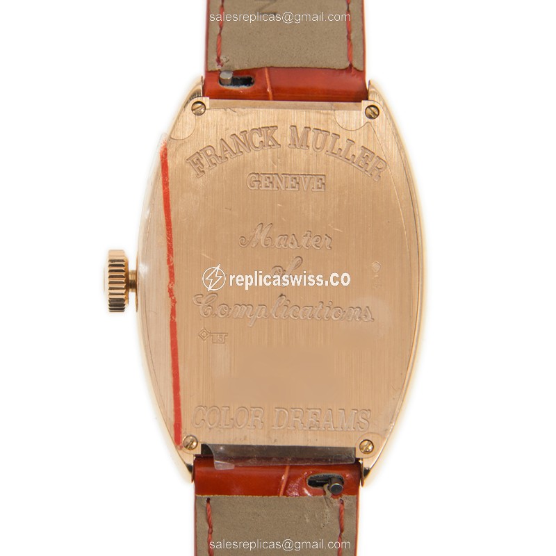 Franck Muller 5852 QZ COL DRM (5N) CINTREE CURVEX Quartz 18kt Rose Gold