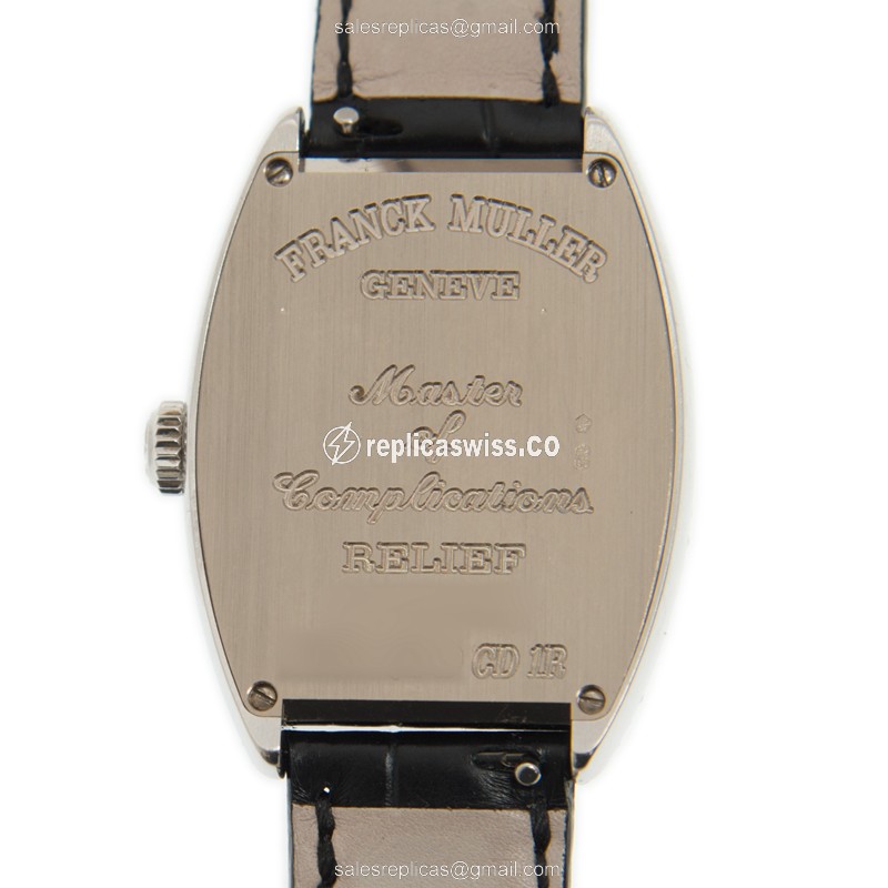 Franck Muller 7502 QZ REL D CD 1R (OG) CINTREE CURVEX Quartz 18kt White Gold & Diamond