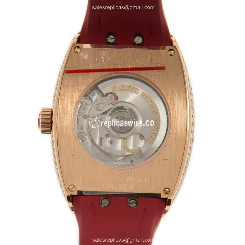 Franck Muller V 32 SC AT FO L D COL DRM (5N.RG) LADIES COLLECTION Automatic 18kt Rose Gold & Diamonds