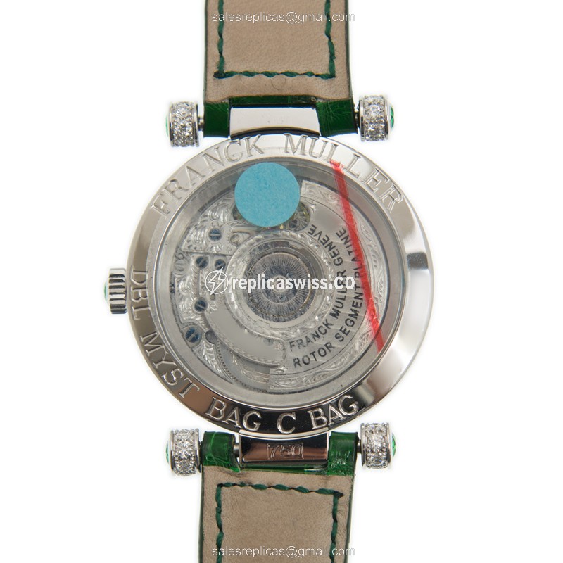 Franck Muller DBL MYST BAG C BAG 36 (OG) ROUND Automatic 18kt White Gold & Diamond