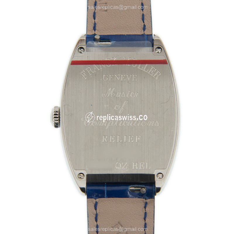 Franck Muller 7502 QZ REL(AC) - BLUE STRAP CINTREE CURVEX Quartz Stainless Steel