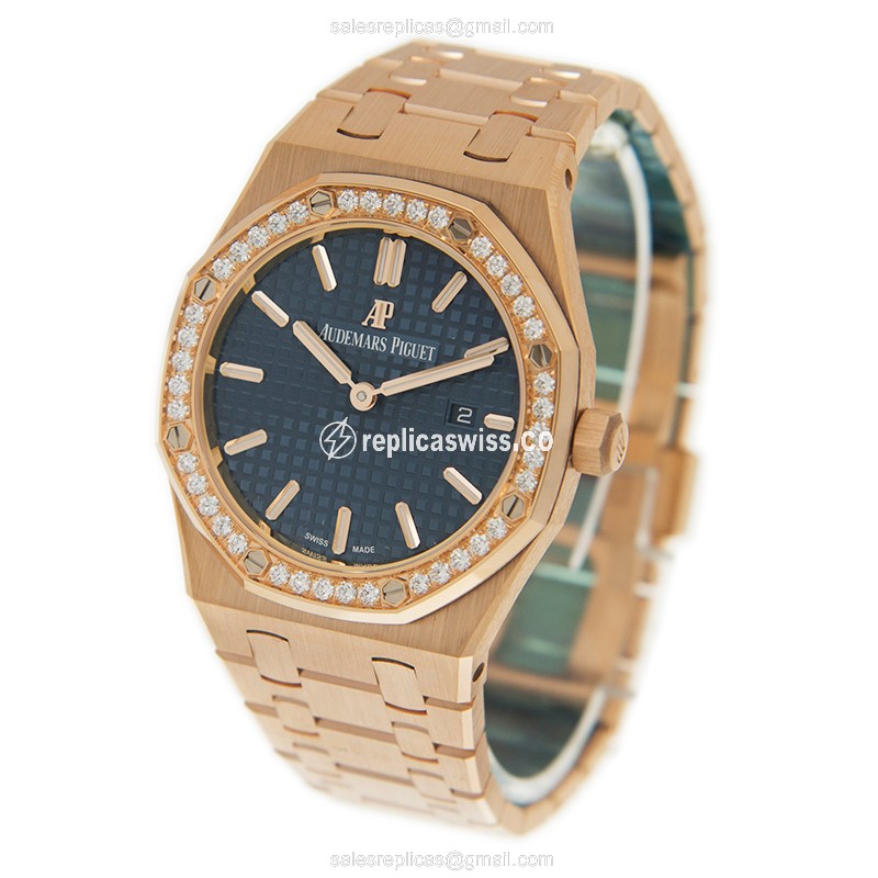 Audemars Piguet 67651OR.ZZ.1261OR.02 Quartz 18kt Rose Gold & Diamonds