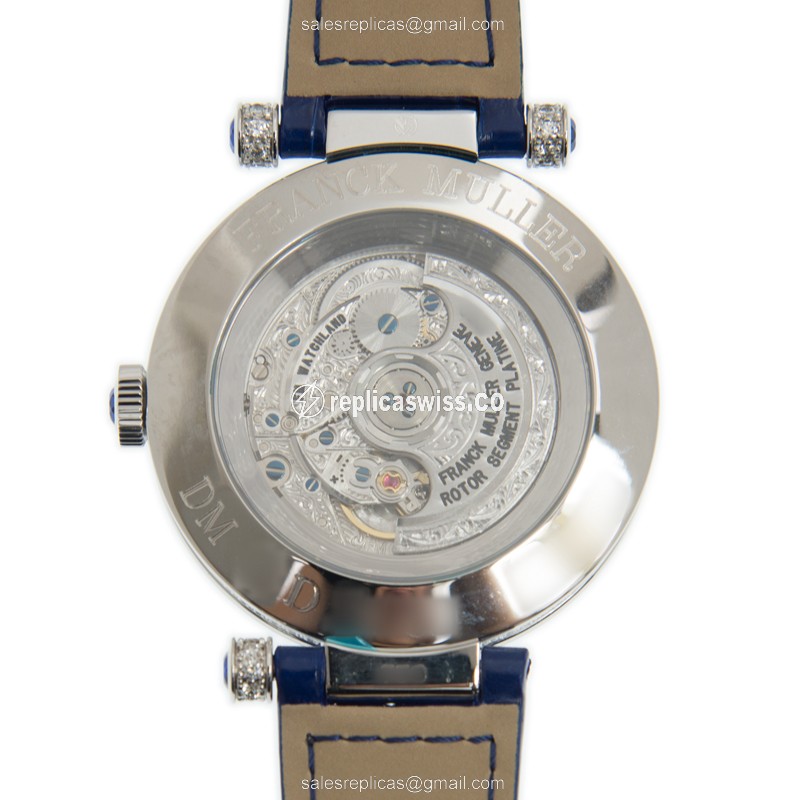 Franck Muller DM 42 D 1R CD (OG) - BLUE DOUBLE MYSTERY Automatic 18kt White Gold & Diamond