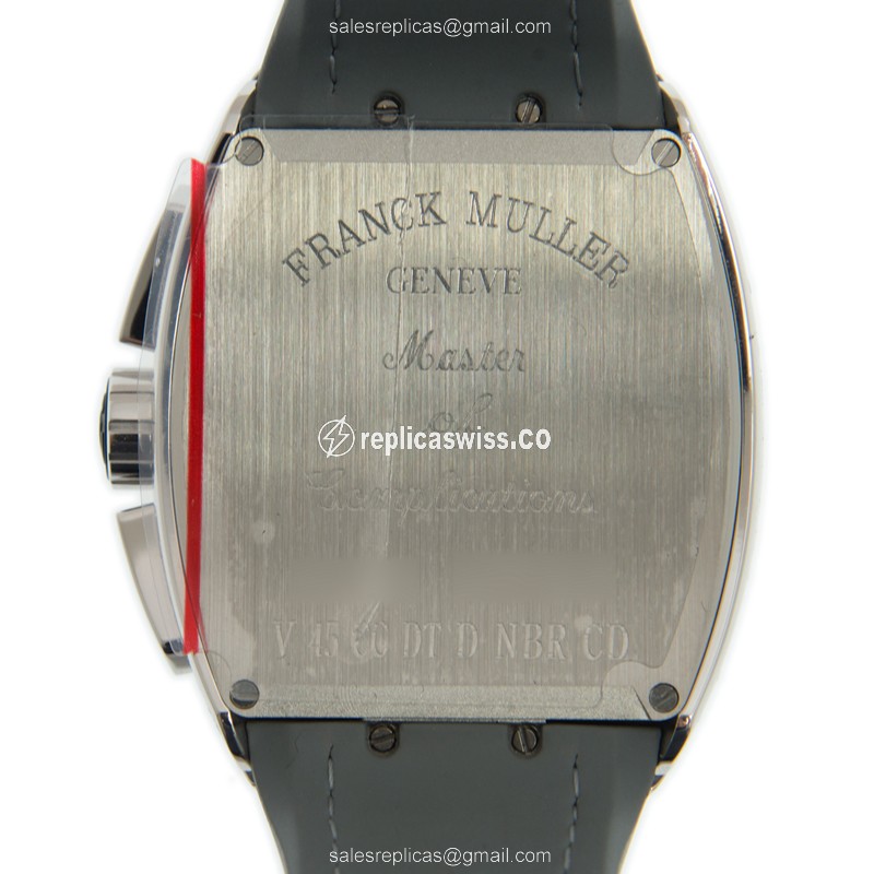 Franck Muller V 45 CC DT D NBR CD (AC.NR) VANGUARD Automatic Stainless Steel & Diamonds