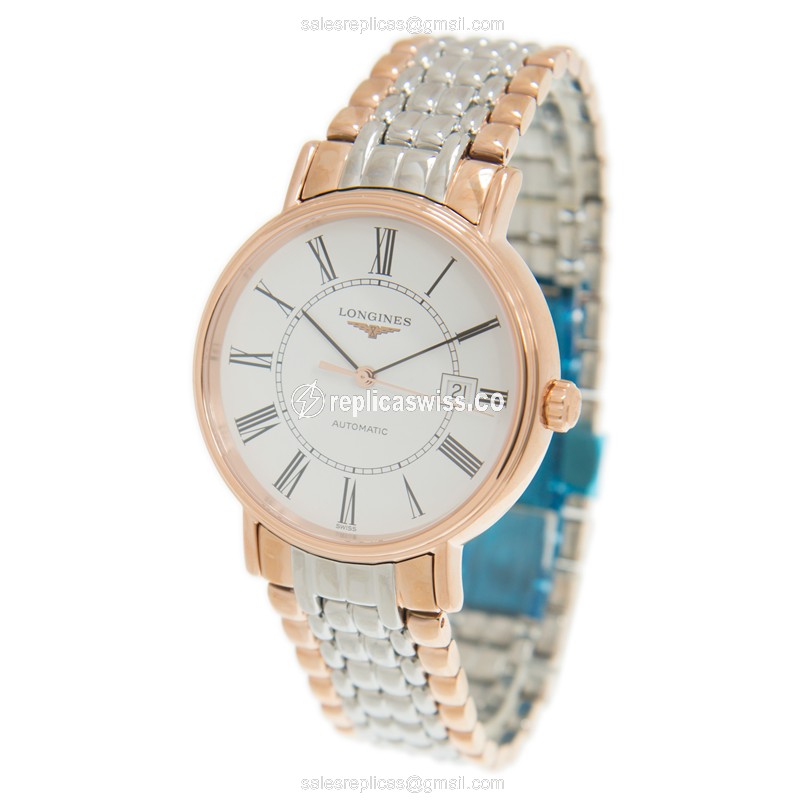 Longines L4.922.1.11.7 PRESENCE Automatic 18kt Rose Gold & Steel