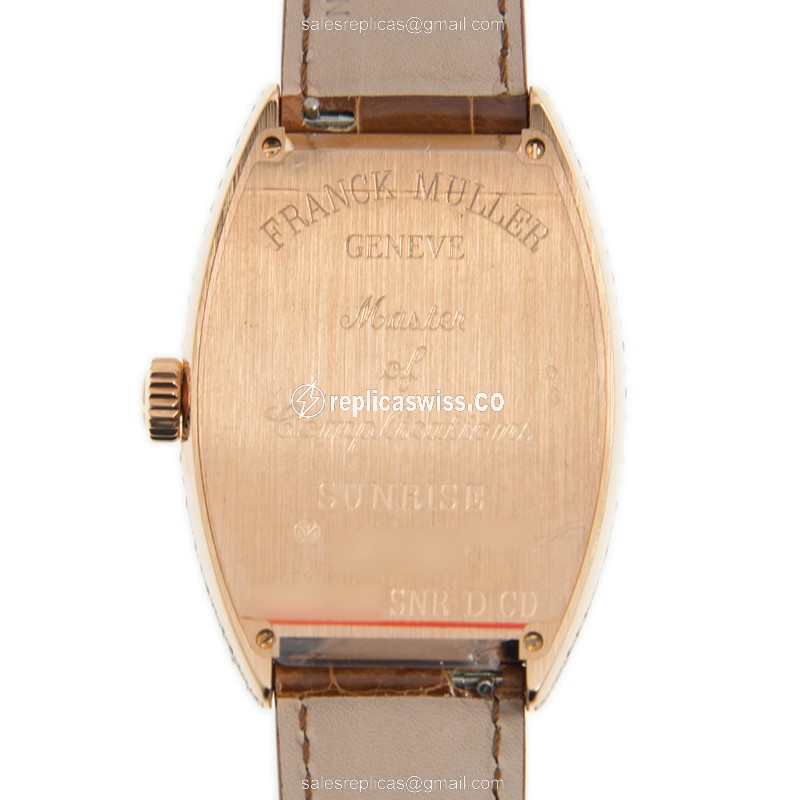 Franck Muller 7882 QZ SNR D CD (5N) CINTREE CURVEX Quartz 18kt Rose Gold & Diamonds