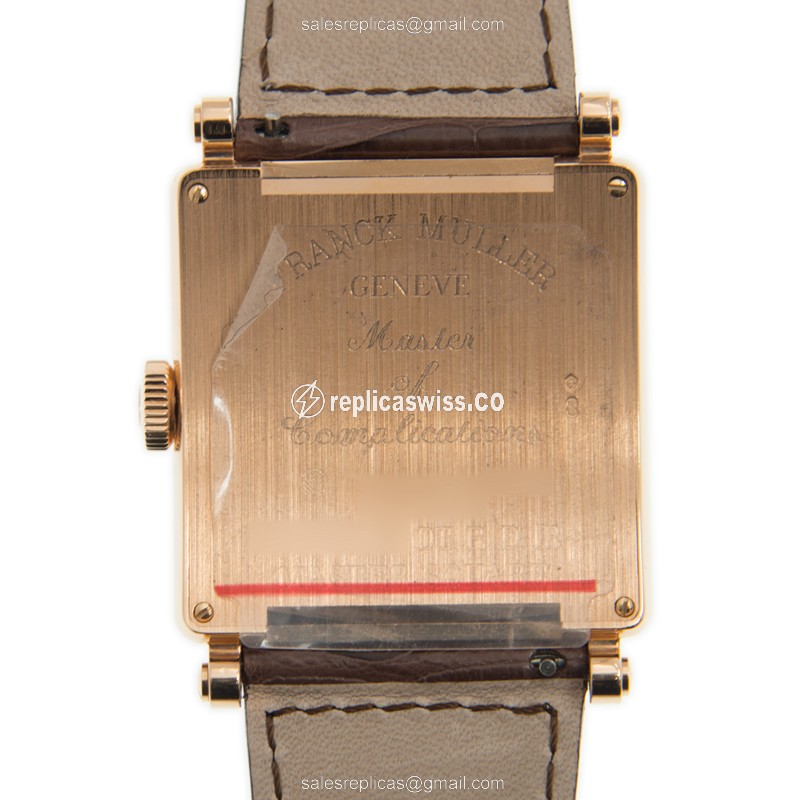 Franck Muller 6000 H SC DT R D 1R (5N) MASTER SQUARE Automatic 18kt Rose Gold & Diamonds