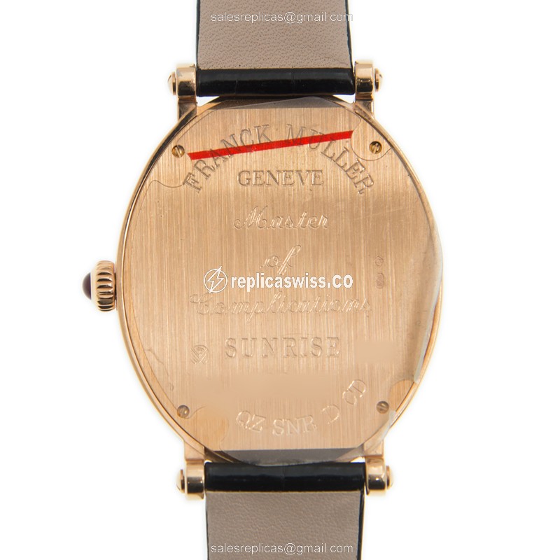Franck Muller 1638 QZ SNR D CD (5N) INFINITY Quartz 18kt Rose Gold & Diamonds