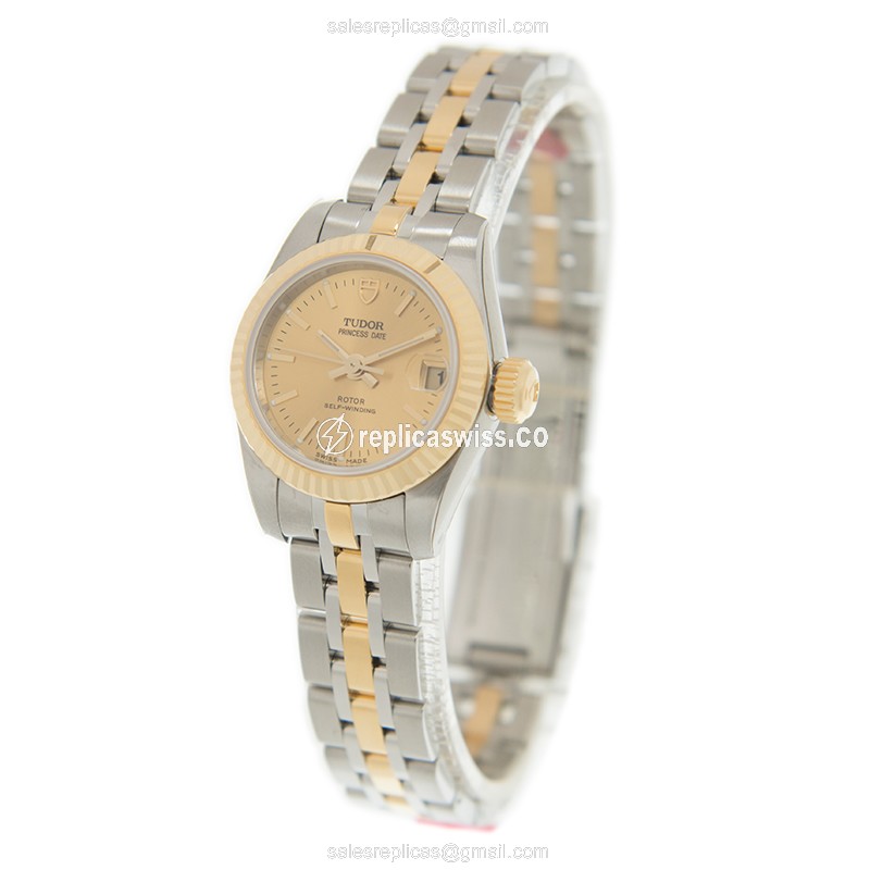 Tudor 92513-62423-CH PRINCESS DATE Automatic 18kt Gold & Steel