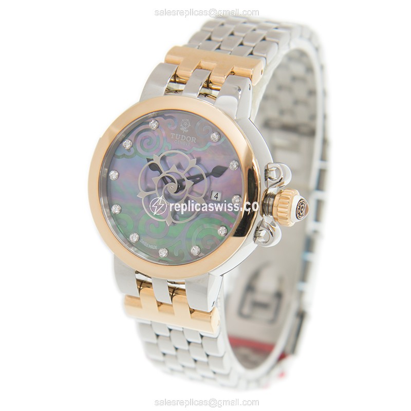 Tudor 35401-65740-NC11DI-BK CLAIR DE ROSE Automatic 18kt Gold & Steel