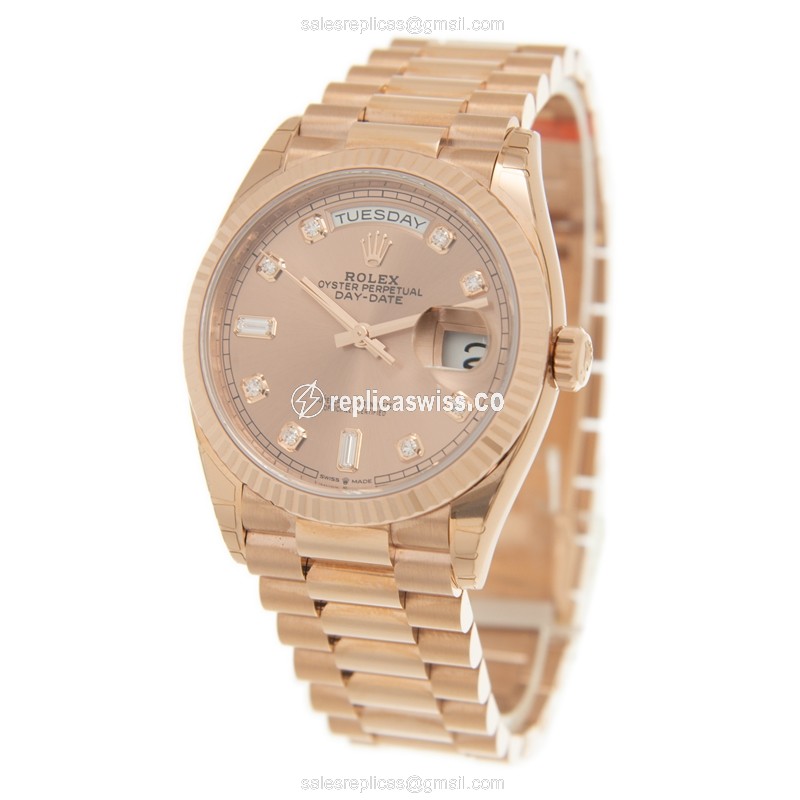 Rolex 128235-0009 DAY-DATE Automatic 18kt Rose Gold