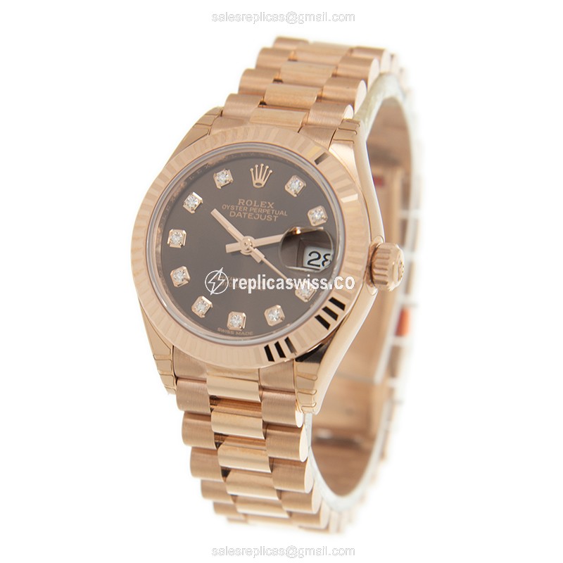 Rolex 279175-0016 DATEJUST Automatic 18kt Rose Gold