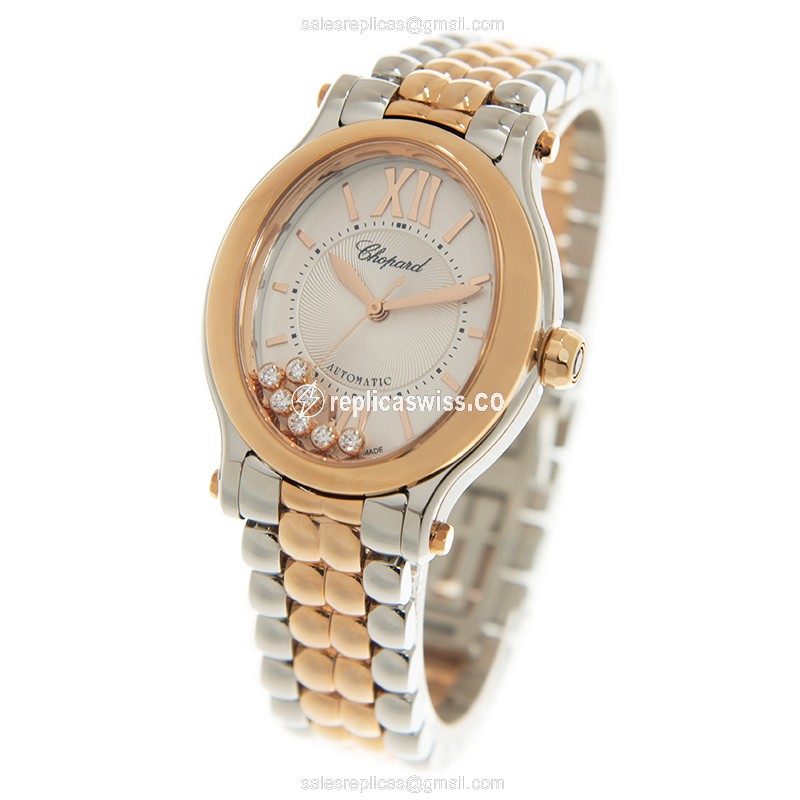 Chopard 278602-6002 HAPPY SPORT Automatic 18kt Rose Gold & Steel