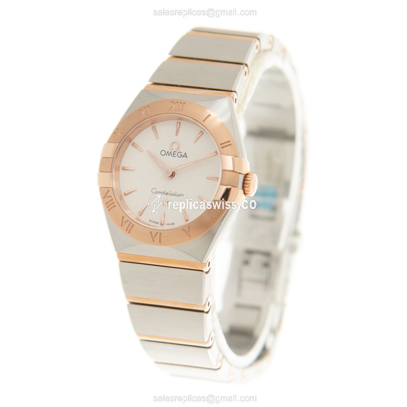 Omega 131.20.25.60.02.001 CONSTELLATION Quartz 18kt Rose Gold & Steel
