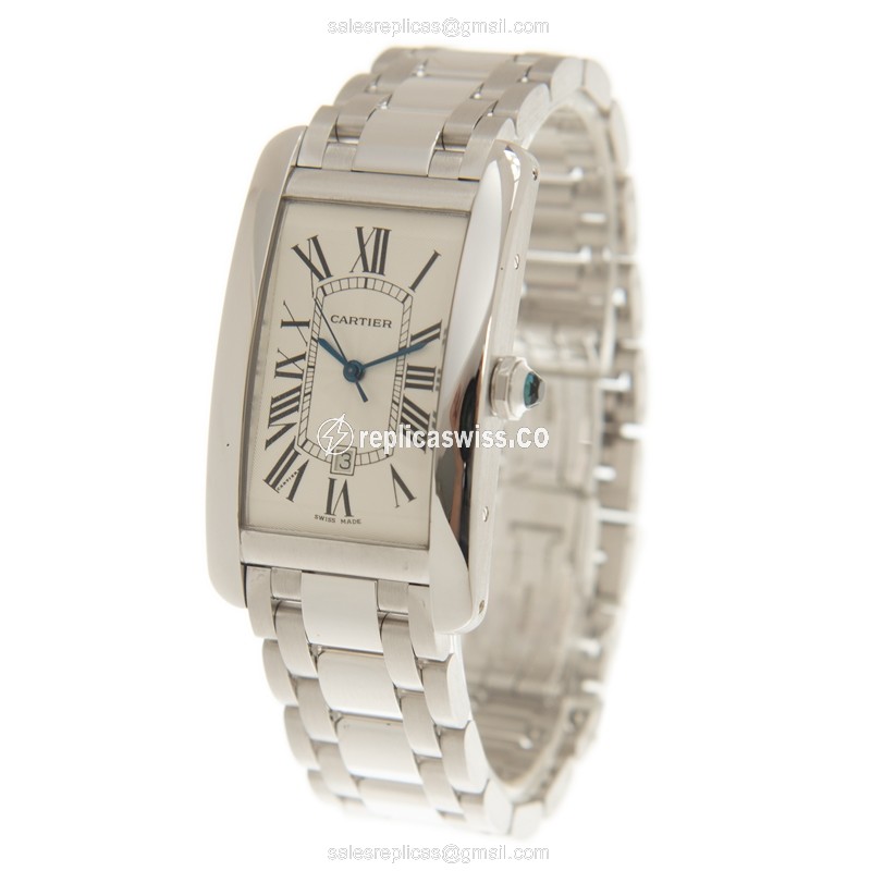 Cartier W26055L1 TANK Automatic 18kt White Gold