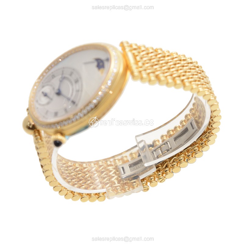 Breguet 8908BA/52/J20/D000 REINE DE NAPLES Automatic 18kt Gold & Diamond