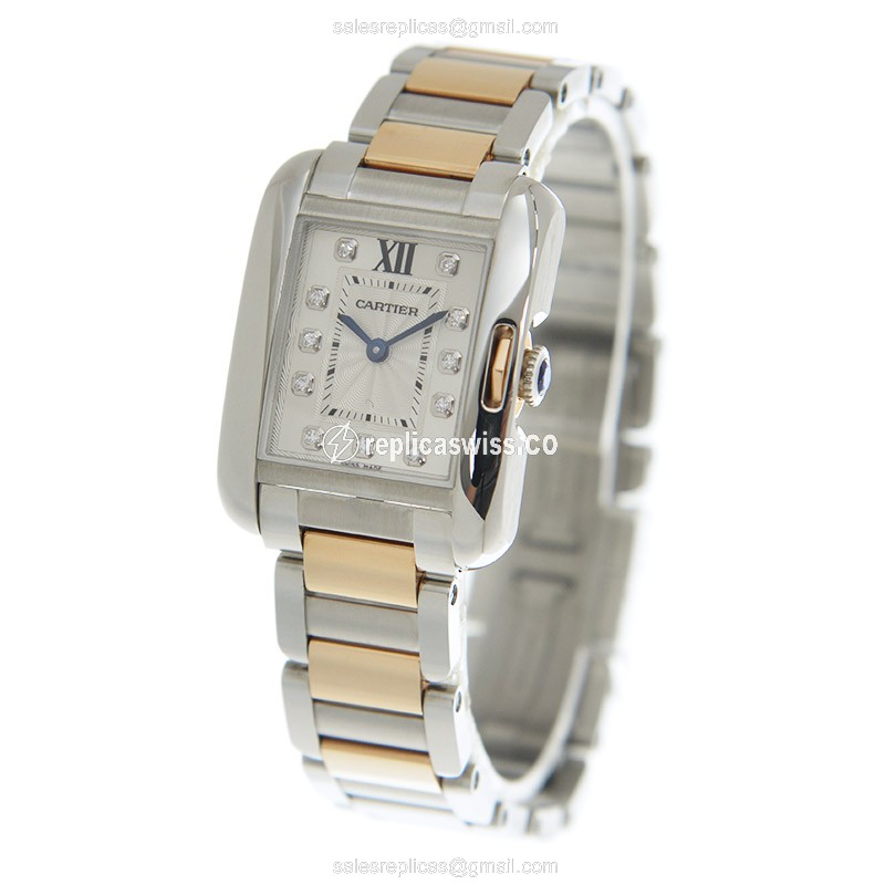 Cartier WT100024 TANK Quartz Stainless Steel