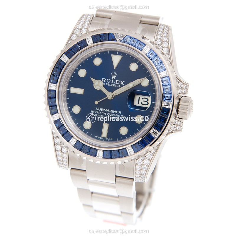 Rolex 116659SABR-BL_O SUBMARINER Automatic 18kt White Gold & Sapphire