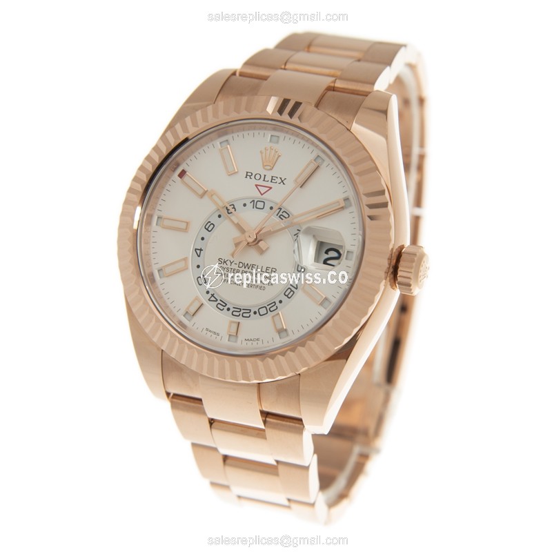 Rolex 326935WT SKY-DWELLER Automatic 18kt Rose Gold