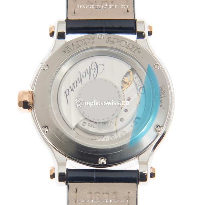 Chopard 278608-6001 HAPPY SPORT Automatic 18kt Rose Gold & Steel