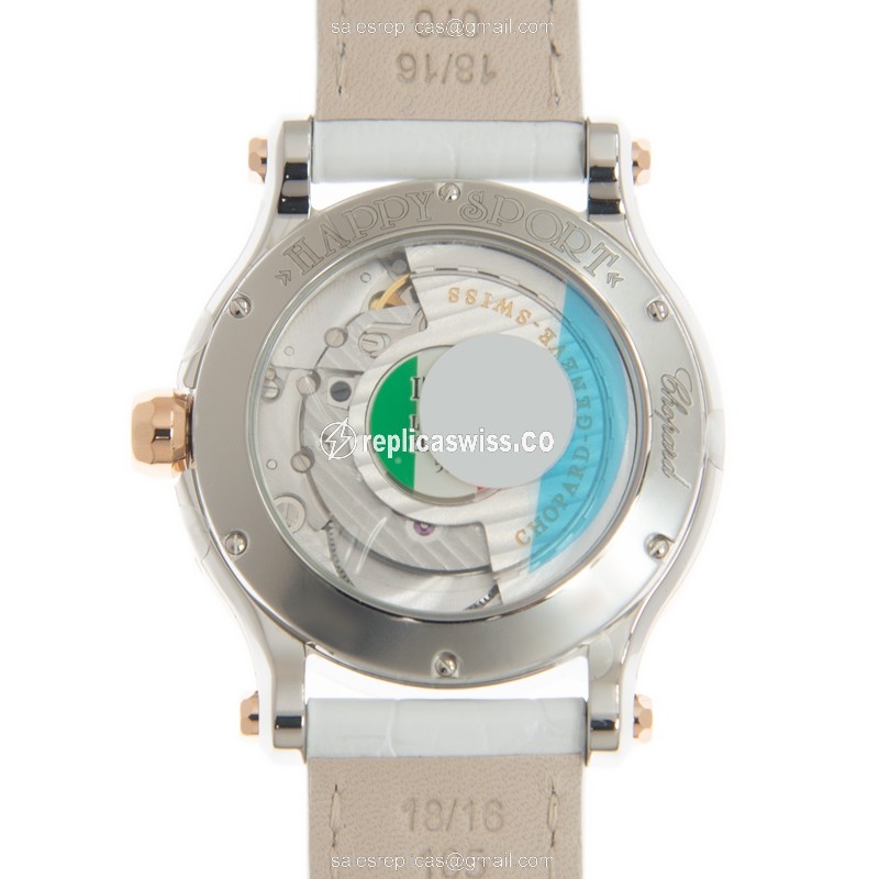 Chopard 278559-6020 HAPPY SPORT Automatic 18kt Rose Gold & Steel