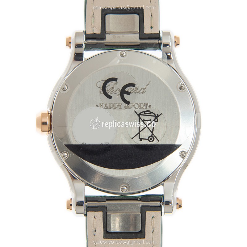 Chopard 278582-6007 HAPPY SPORT Quartz 18kt Rose Gold & Diamonds