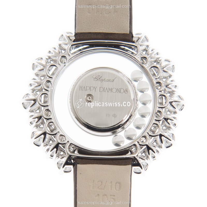 Chopard 209436-1002 HAPPY DIAMOND Quartz 18kt White Gold & Diamond
