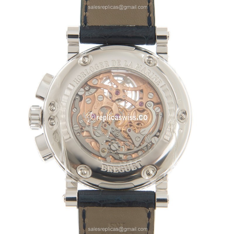Breguet 5839BB/6D/9ZU/DD0D MARINE Manual Wind 18kt White Gold & Diamond