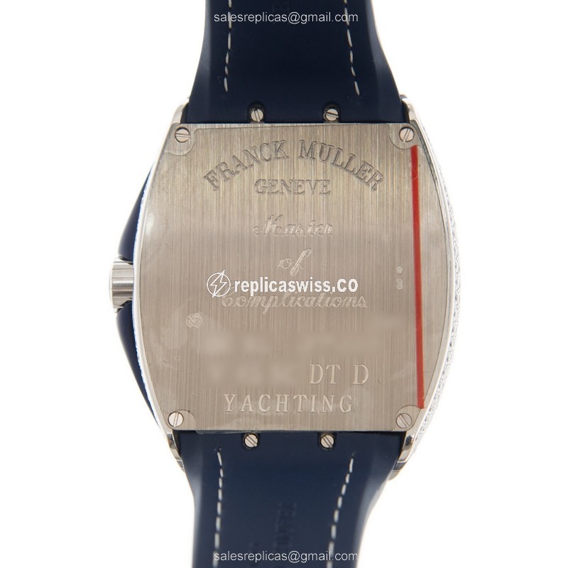 Franck Muller V 45 SC DT D YACHTING (AC.BL) VANGUARD Automatic Stainless Steel & Diamonds