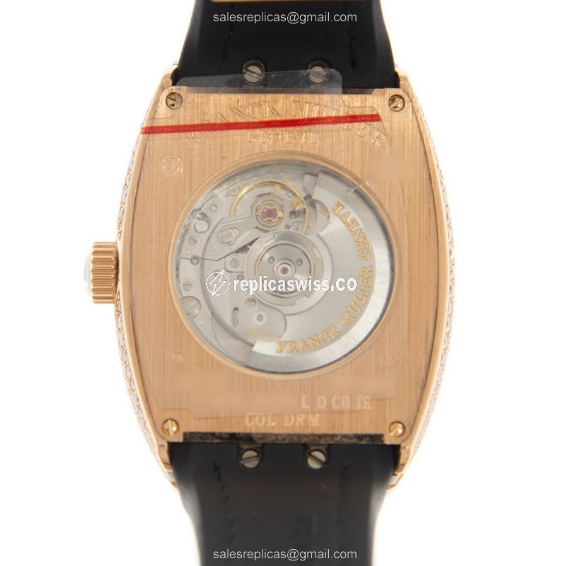 Franck Muller V 32 SC AT FO L D CD 1R COL DRM (5N.BC) VANGUARD Automatic 18kt Rose Gold & Diamonds