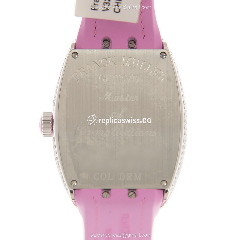 Franck Muller V 32 QZ D CD COL DRM (AC.RS) VANGUARD Quartz Stainless Steel & Diamonds