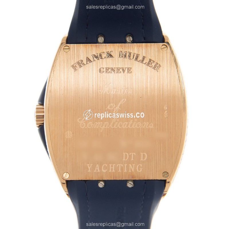 Franck Muller V 41 SC DT D YACHTING (5N.BL) VANGUARD Automatic 18kt Rose Gold & Diamonds
