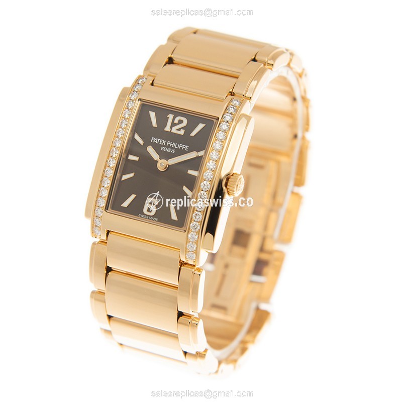 Patek Philippe 4910/1201R-001 TWENTY-4 Quartz 18kt Rose Gold & Diamonds